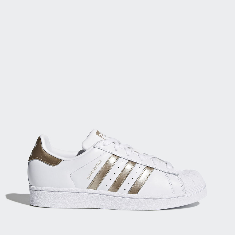 Adidas Superstar - Originals ανδρικα - Ασπρα/Μεταλλικός/Ασπρα,Μέγεθος: EU 36 – 54 2/3 (988QVGHE)